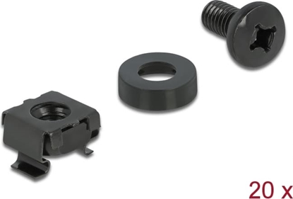 Picture of Delock Mounting Kit for Network Cabinet 20 pieces black
