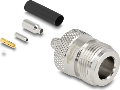 Picture of Delock N jack for crimping RG-174 / RG-316 with matching shrink tube