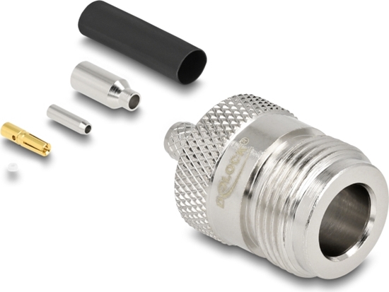 Picture of Delock N jack for crimping RG-174 / RG-316 with matching shrink tube