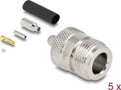 Picture of Delock N jack for crimping RG-174 / RG-316 with matching shrink tube
