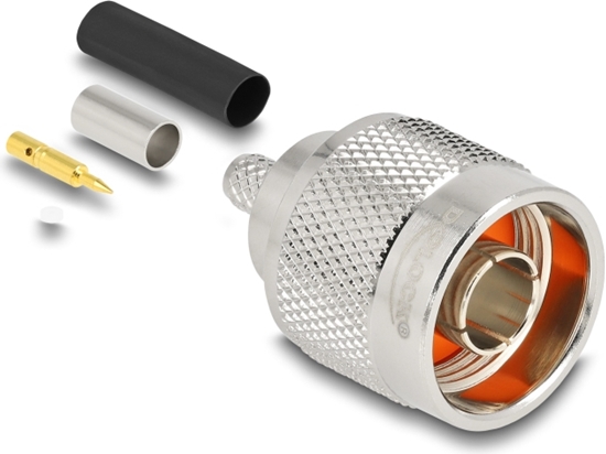 Picture of Delock N plug for crimping LMR 200 with matching shrink tube