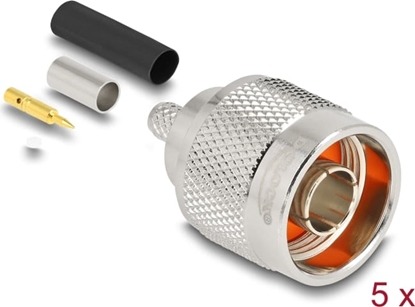 Picture of Delock N plug for crimping LMR 200 with matching shrink tube