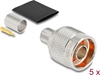 Picture of Delock N plug for crimping LMR 400 with matching shrink tube