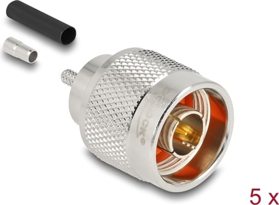 Picture of Delock N plug for crimping RG-174 / RG-316 with matching shrink tube