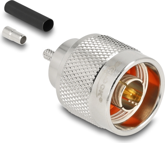 Picture of Delock N plug for crimping RG-174 / RG-316 with matching shrink tube