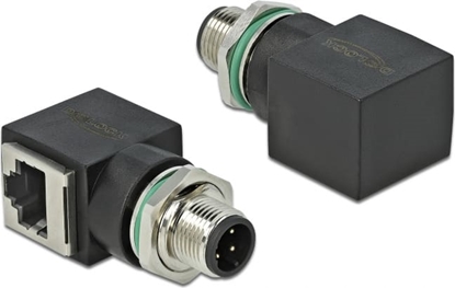 Picture of Delock Network Adapter M12 4 pin D-coded male to RJ45 jack
