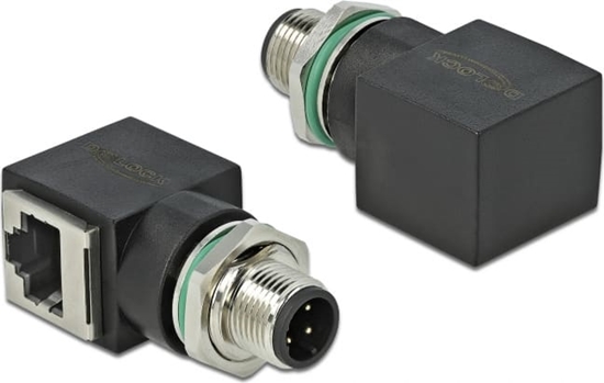 Picture of Delock Network Adapter M12 4 pin D-coded male to RJ45 jack