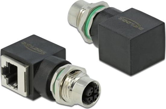 Picture of Delock Network Adapter M12 8 pin X-coded female to RJ45 jack