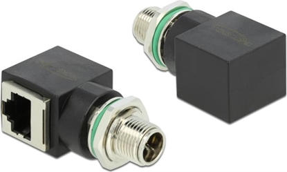 Picture of Delock Network Adapter M12 8 pin X-coded male to RJ45 jack