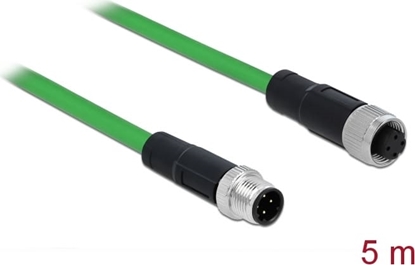 Picture of Delock Network cable M12 4 pin D-coded male to female TPU 5 m