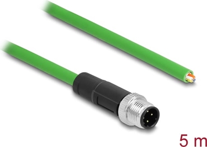 Picture of Delock Network cable M12 4 pin D-coded to open wire ends TPU 5 m