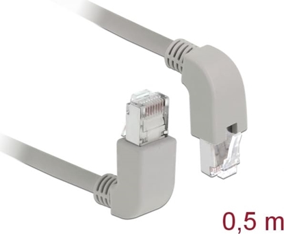 Picture of Delock Network cable RJ45 Cat.5e SF/UTP upwards / downwards angled 0.5 m