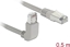 Attēls no Delock Network cable RJ45 Cat.6 S/FTP upwards angled / straight 0.5 m