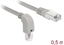Picture of Delock Network cable RJ45 Cat.6A S/FTP downwards angled / straight 0.5 m