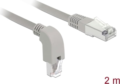 Picture of Delock Network cable RJ45 Cat.6A S/FTP downwards angled / straight 2 m