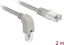 Изображение Delock Network cable RJ45 Cat.6A S/FTP downwards angled / straight 2 m
