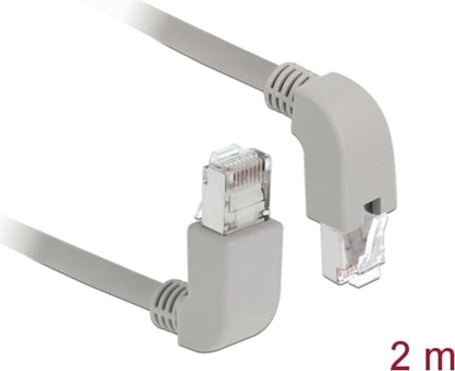 Picture of Delock Network cable RJ45 Cat.6A S/FTP upwards / downwards angled 2 m