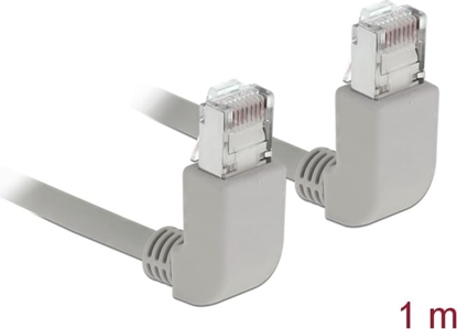 Picture of Delock Network cable RJ45 Cat.6A S/FTP upwards / upwards angled 1 m