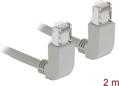 Picture of Delock Network cable RJ45 Cat.6A S/FTP upwards / upwards angled 2 m