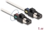 Изображение Delock Network Cable RJ45 plug to plug Cat.6A S/FTP with rotatable colour clips 1 m white