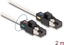 Picture of Delock Network Cable RJ45 plug to plug Cat.6A S/FTP with rotatable colour clips 2 m white