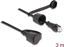 Picture of Delock Network Cable RJ45 plug to RJ45 plug Cat.6 STP with protective cap outdoor IP68 dust- and waterproof black 3 m