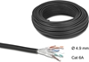 Picture of Delock Network Cable Roll Cat.6A U/FTP 500 MHz Slim flexible halogen-free 50 m black