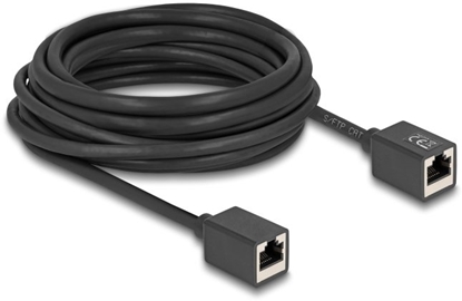 Picture of Delock Network Extension Cable Coupler RJ45 jack to RJ45 jack Cat.6A S/FTP 7.5 m black