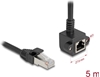 Picture of Delock Network Extension Cable RJ45 plug to RJ45 jack 90° angled Cat.6 F/UTP 5 m black