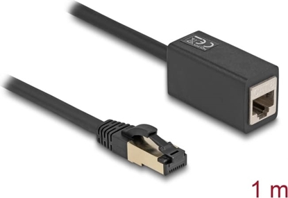 Attēls no Delock Network Extension Cable RJ45 plug to RJ45 jack Cat.8.1 S/FTP 1 m black