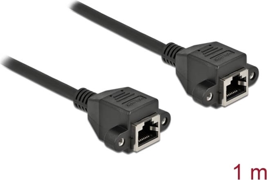Picture of Delock Network Extension Cable S/FTP RJ45 jack to RJ45 jack Cat.6A 1 m black