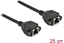 Picture of Delock Network Extension Cable S/FTP RJ45 jack to RJ45 jack Cat.6A 25 cm black