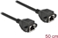 Picture of Delock Network Extension Cable S/FTP RJ45 jack to RJ45 jack Cat.6A 50 cm black