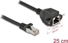Изображение Delock Network Extension Cable S/FTP RJ45 plug to RJ45 jack Cat.6A 25 cm black