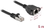 Attēls no Delock Network Extension Cable S/FTP RJ45 plug to RJ45 jack Cat.6A 5 m flat design black