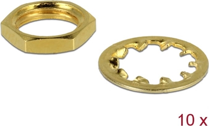 Picture of Delock Nut and Locking Ring for SMA and RP-SMA jack bulkhead 10 pieces