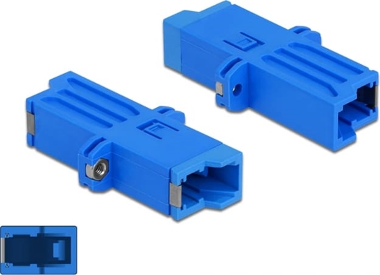 Picture of Delock Optic Fiber Coupler E2000 Simplex female to Simplex female Single-mode blue