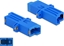 Attēls no Delock Optic Fiber Coupler E2000 Simplex female to Simplex female Single-mode blue