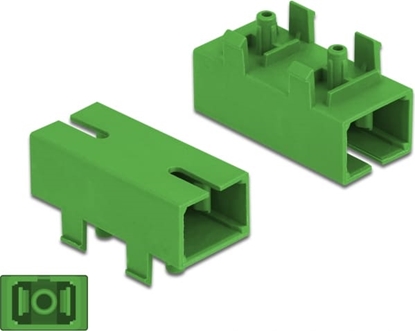 Picture of Delock Optic Fiber Coupler for PCB SC Simplex female to SC Simplex female Single-mode green