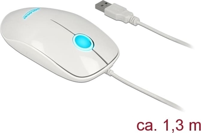 Picture of Delock Optical 3-button LED Mouse USB Type-A white