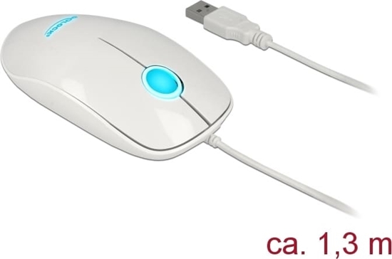 Picture of Delock Optical 3-button LED Mouse USB Type-A white