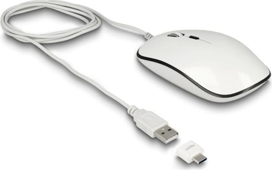 Picture of Delock Optical 4-button USB Type-A + USB Type-C™ Desktop Mouse