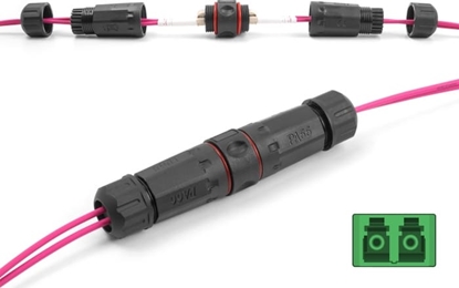 Picture of Delock Optical Fiber Cable Connector LC Duplex female to LC Duplex female APC waterproof
