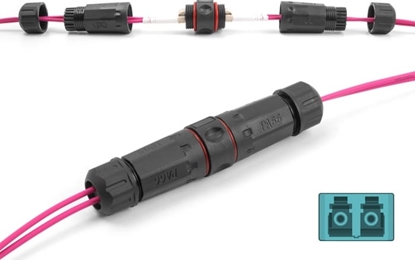 Picture of Delock Optical Fiber Cable Connector LC Duplex female to LC Duplex female OM3 waterproof