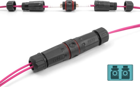Picture of Delock Optical Fiber Cable Connector LC Duplex female to LC Duplex female OM3 waterproof