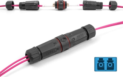 Picture of Delock Optical Fiber Cable Connector LC Duplex female to LC Duplex female UPC waterproof