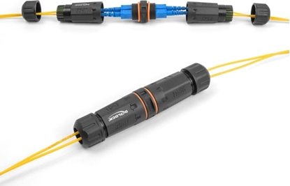 Picture of Delock Optical Fiber Cable Connector SC Duplex female to SC Duplex female APC with M20 thread IP68 dust and waterproof