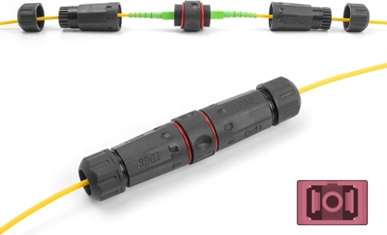 Picture of Delock Optical Fiber Cable Connector SC Simplex female to SC Simplex female OM4 waterproof