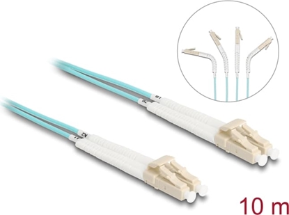 Picture of Delock Optical Fiber Cable LC Duplex to LC Duplex Multi-mode OM3 angled 10 m