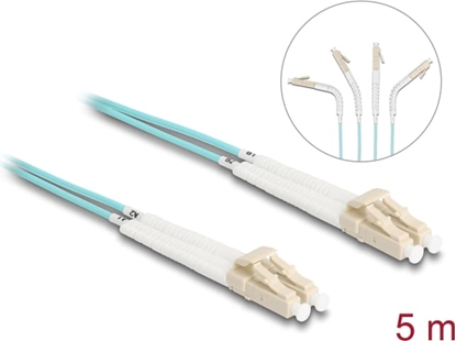 Picture of Delock Optical Fiber Cable LC Duplex to LC Duplex Multi-mode OM3 angled 5 m